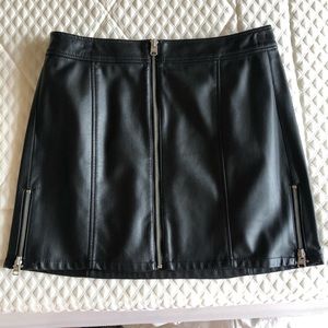 EXPRESS leather skirt with zippers sz 8